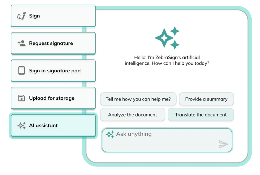 ZebraSign AI assistent